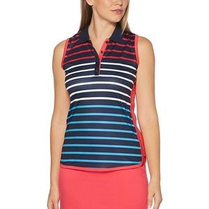 New women’s PGA Tour sleeveless shirt, large, blue